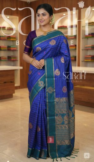 blue zari saree (copy)