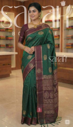 blue zari saree (copy)