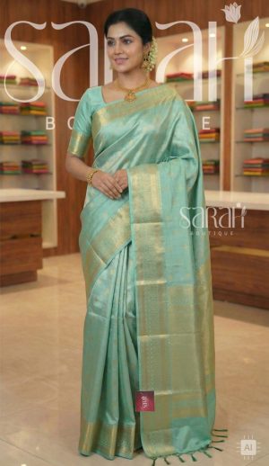green zari pattern saree (copy)