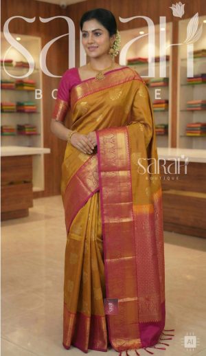 green zari pattern saree (copy)